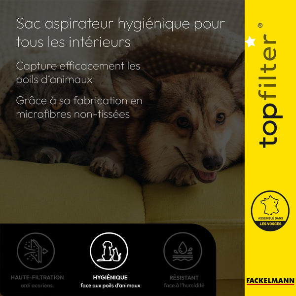 lot de 4 sacs aspirateur Topfilter compatibles avec les aspirateurs Dirt Devil et Samsung