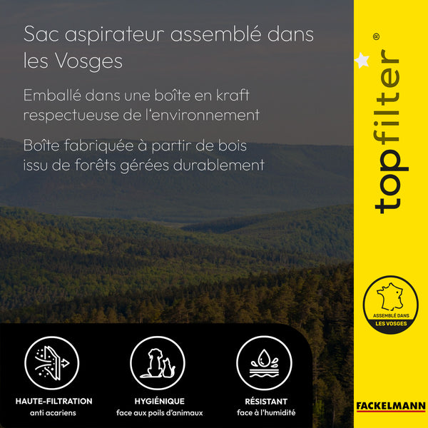 lot de 4 sacs aspirateur Topfilter compatibles avec les aspirateurs Dirt Devil et Samsung