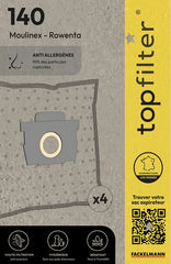 Lot de 4 sacs à poussière pour aspirateur pour Tefal pour X-Plorer Serie 75 S+, nettoient les coins et la poussière sur les voitures, les bureaux, les