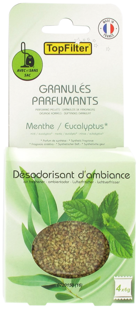 Granulés parfumants senteur menthe eucalyptus – Top Filter Fackelmann France