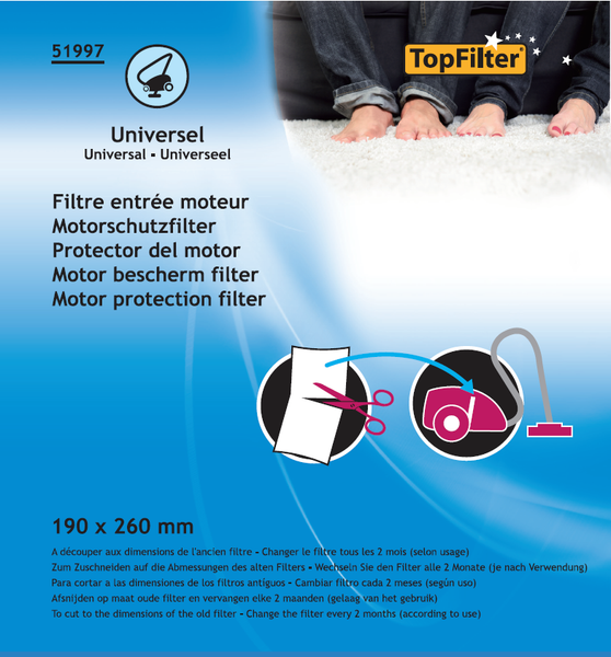 Filtre entrée moteur universel 51997